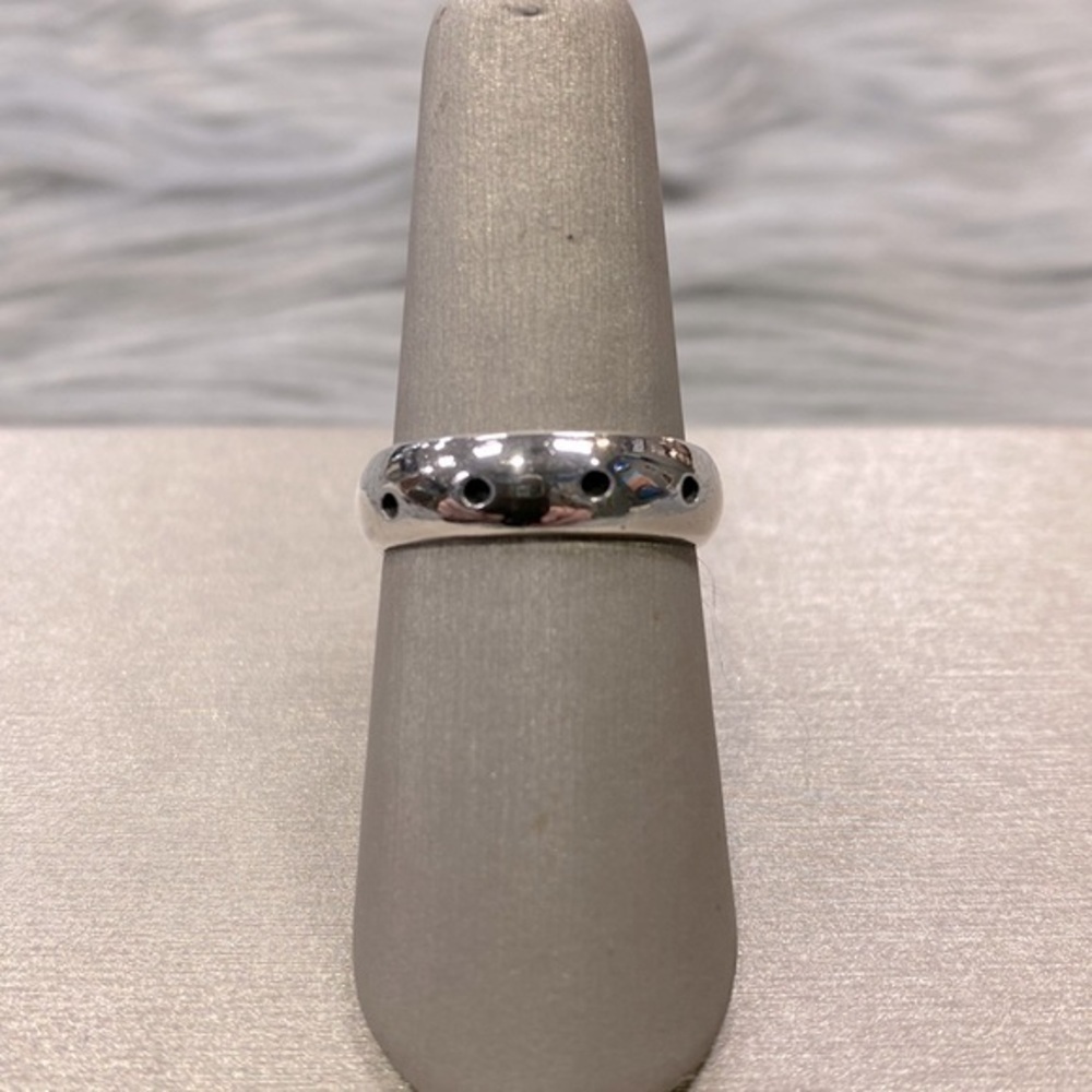 Sterling Silver Dotted Band